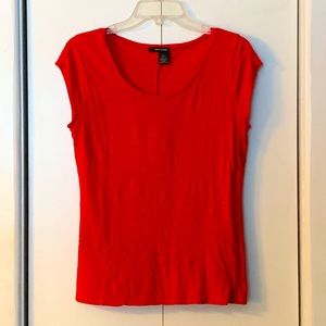 Red DNKY Capped Sleeve Top